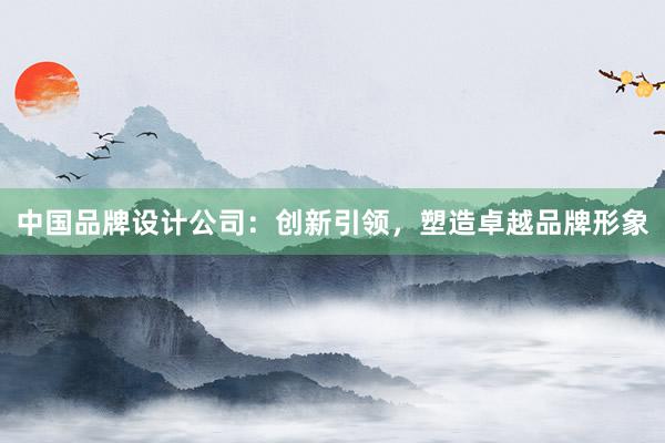 中国品牌设计公司：创新引领，塑造卓越品牌形象